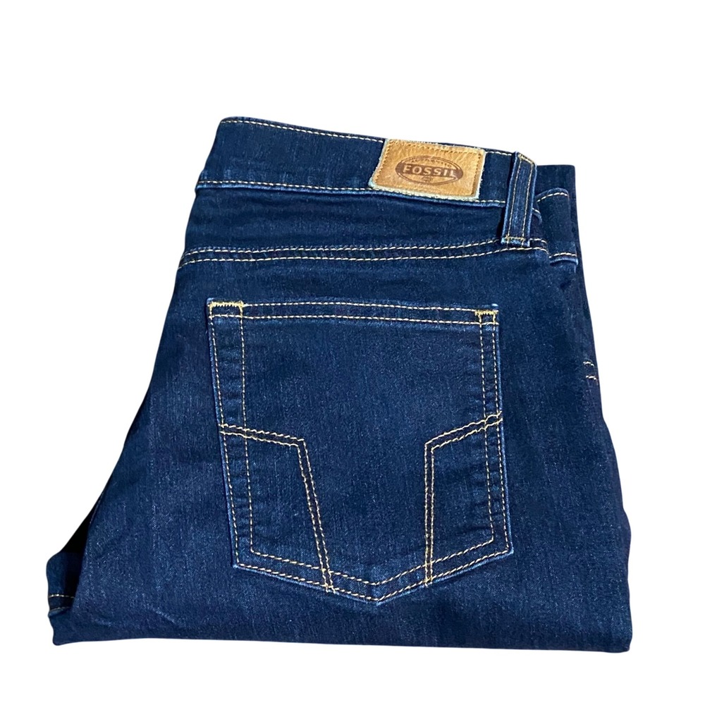 Fossil Super Skinny Jeans Women Size 27 Dark‎ Wash Low Rise Stretch Denim